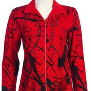 Jess & Jane Rhinestone Zipper Jacket